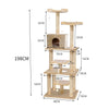 PaWz 1.98M Cat Scratching Post Tree Gym House Condo Furniture Scratcher Tower Deals499