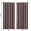 2x Blockout Curtains Panels 3 Layers Eyelet Room Darkening 180x230cm Taupe Deals499