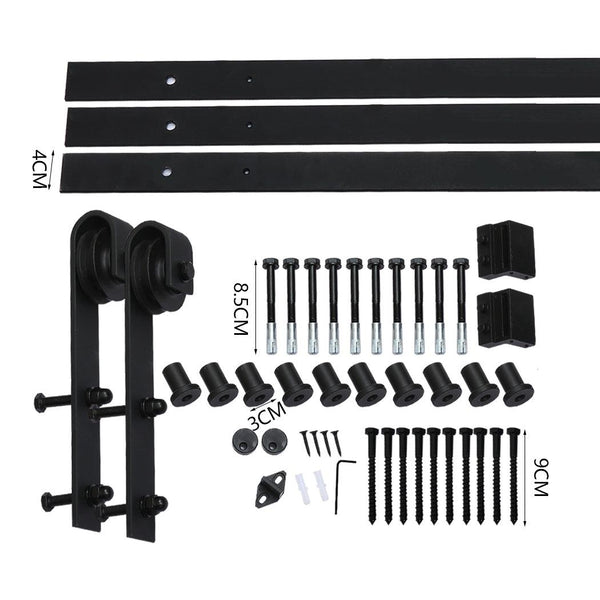 4M Antique Classic Style Single Sliding Barn Door Hardware Track Roller Kit Deals499