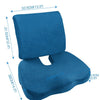 Seat Cushion Memory Foam Lumbar Back Support Orthoped Office Pain Relief Blue Deals499