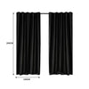 2X Blockout Curtains Blackout Curtain Bedroom Window Eyelet Black 140CM x 244CM Deals499