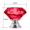 16 Pcs Red Crystal Knobs Diamond 40mm Diameter Door Cabinet Handle Deals499