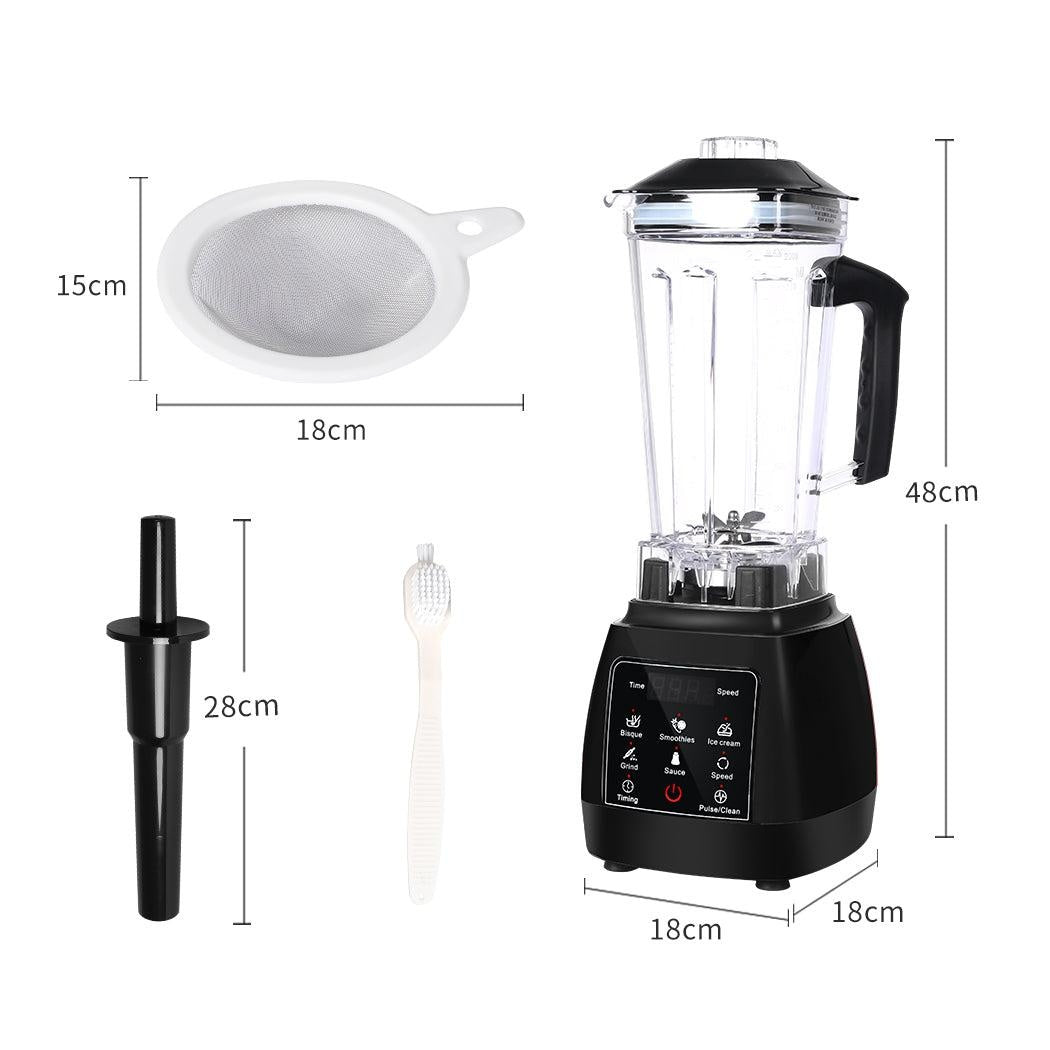 2L Commercial Blender Mixer Food Processor Kitchen Juicer Smoothie Ice Crush Black Deals499