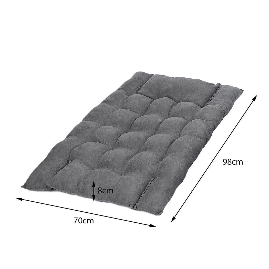 PaWz Pet Bed 2 Way Use Dog Cat Soft Warm Calming Mat Sleeping Kennel Sofa Grey L Deals499