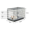 PaWz Pet Dog Cage Crate Metal Carrier Portable Kennel With Bed 42" Deals499