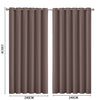 2x Blockout Curtains Panels 3 Layers Eyelet Room Darkening 240x230cm Taupe Deals499