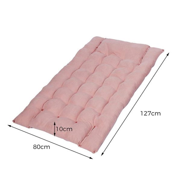 PaWz Pet Bed 2 Way Use Dog Cat Soft Warm Calming Mat Sleeping Kennel Sofa Pink XL Deals499