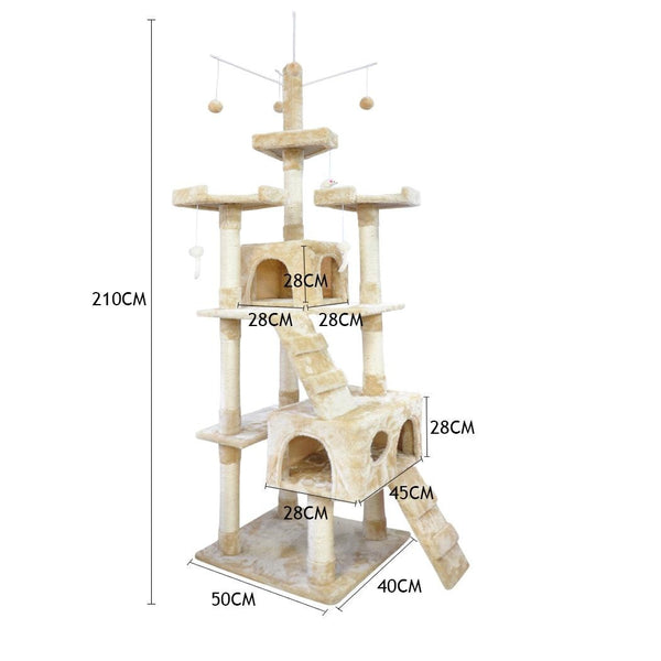 PaWz 2.1M Cat Scratching Post Tree Gym House Condo Furniture Scratcher Tower Deals499