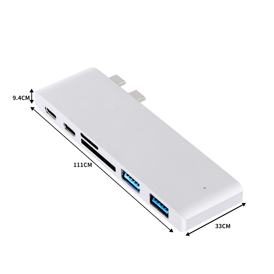 USB 3.0 Type-C HUB 6 Port Powered Adapter High Speed Splitter for Macbook pro Deals499