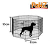 PaWz Pet Dog Playpen Puppy Exercise 8 Panel Enclosure Fence Black With Door 36" Deals499