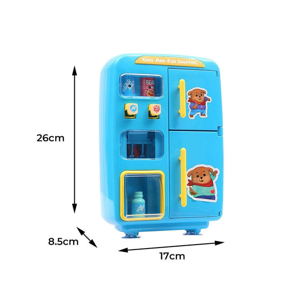 Kids Play Set 2 IN 1 Refrigerator Vending Machine Kitchen Pretend Play Toys Blue Deals499