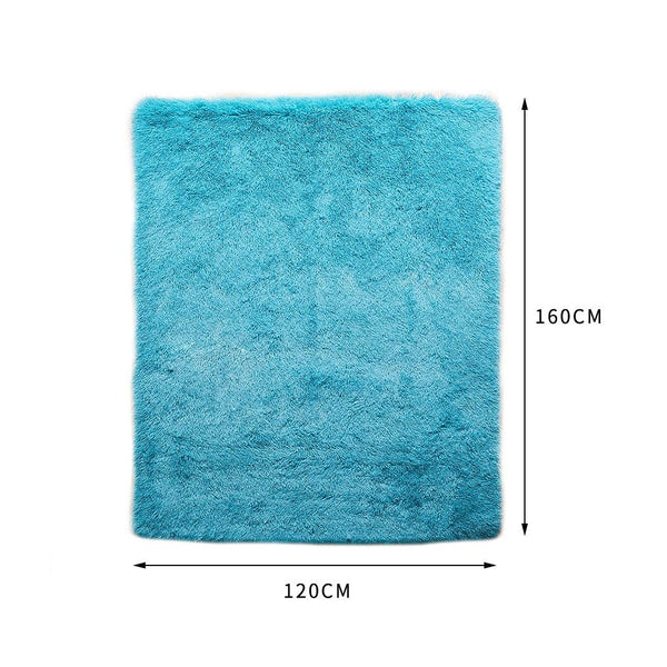 Designer Soft Shag Shaggy Floor Confetti Rug Carpet Home Decor 120x160cm Blue Deals499