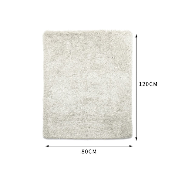 Designer Soft Shag Shaggy Floor Confetti Rug Carpet Home Decor 80x120cm Cream Deals499