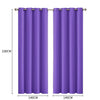 2x Blockout Curtains Panels 3 Layers Eyelet Room Darkening 140x230cm Purple Deals499