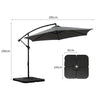 3M Outdoor Umbrella Cantilever Base Stand Cover Garden Patio Beach Umbrellas Deals499