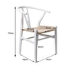 Set of 2 Dining Chairs Rattan Seat Side Chair Kitchen Wood Furniture White Deals499