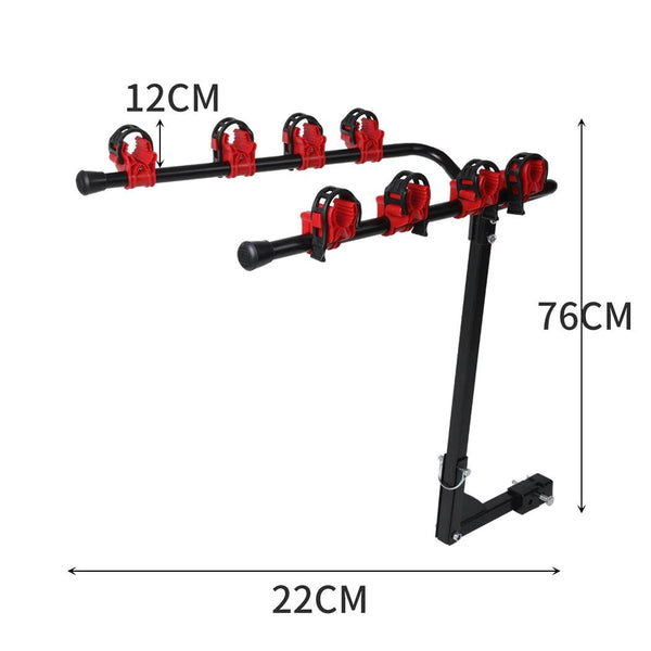 Car Bike Rack Carrier 4 Rear Mount Bicycle Foldable Hitch Mount Heavy Duty Deals499