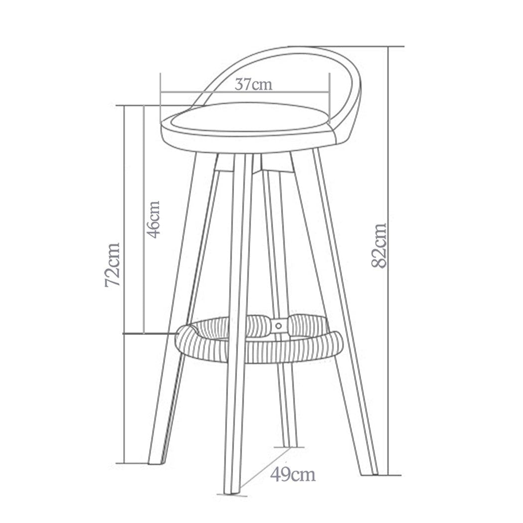 4x Levede Fabric Swivel Bar Stool Kitchen Stool Dining Chair Barstools Grey Deals499