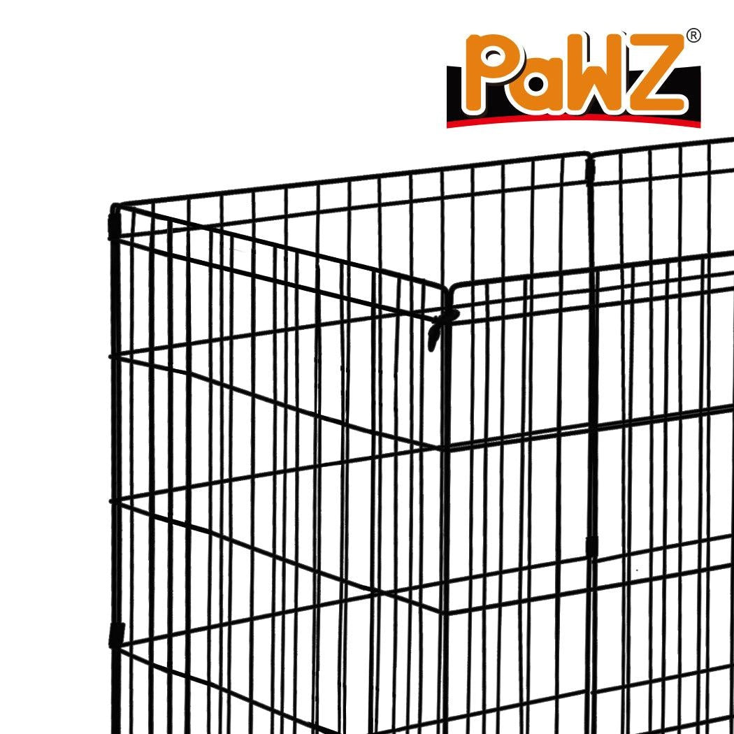 PaWz Pet Dog Playpen Puppy Exercise 8 Panel Fence Black Extension No Door 36