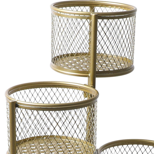 6 Tier Plant Stand Swivel Outdoor Indoor Metal Stands Flower Shelf Gold Garden Deals499