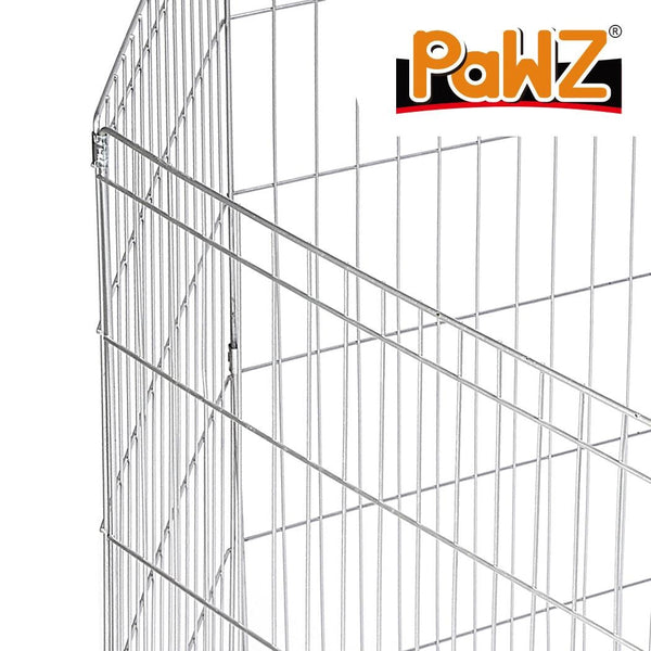 PaWz Pet Dog Playpen Puppy Exercise 8 Panel Fence Silver Extension No Door 36" Deals499