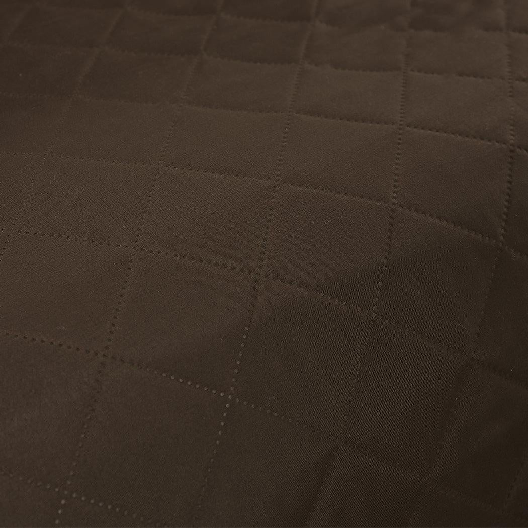 Sofa Cover Couch Lounge Protector Quilted Slipcovers Waterproof Coffee 335cm x 218cm Deals499