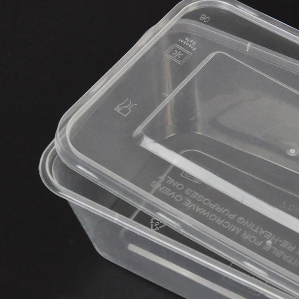 200 Pcs 750ml Take Away Food Platstic Containers Boxes Base and Lids Bulk Pack Deals499