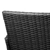 Outdoor Furniture Set Patio Garden 3 Pcs Chair Table Rattan Wicker Cushion Seat Black Deals499