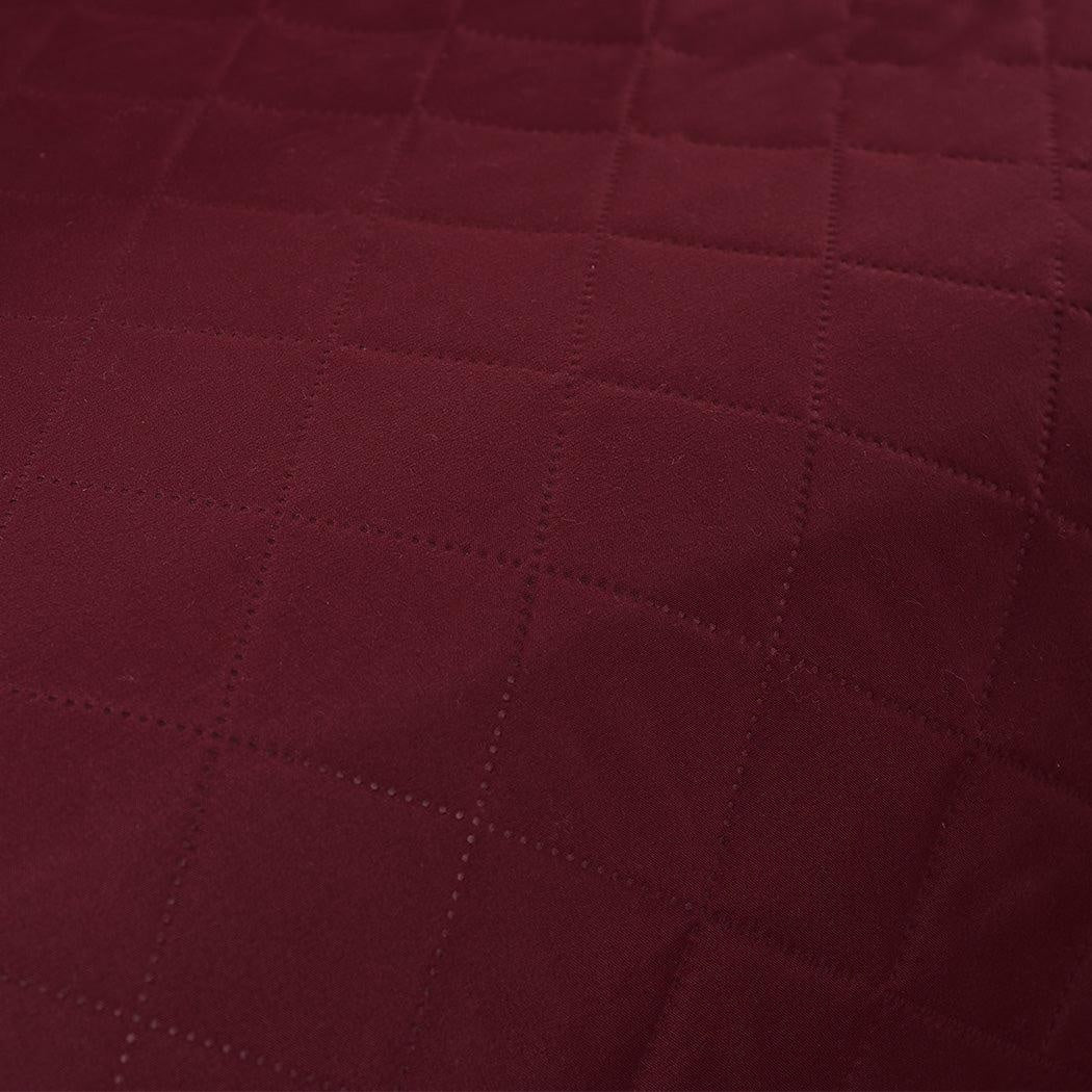 Sofa Cover Couch Lounge Protector Quilted Slipcovers Waterproof Wine 173cm x 200cm Deals499