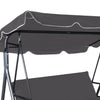 Swing Chair Hammock Outdoor Furniture Garden Canopy Cushion 3 Seater Chairs Grey Deals499