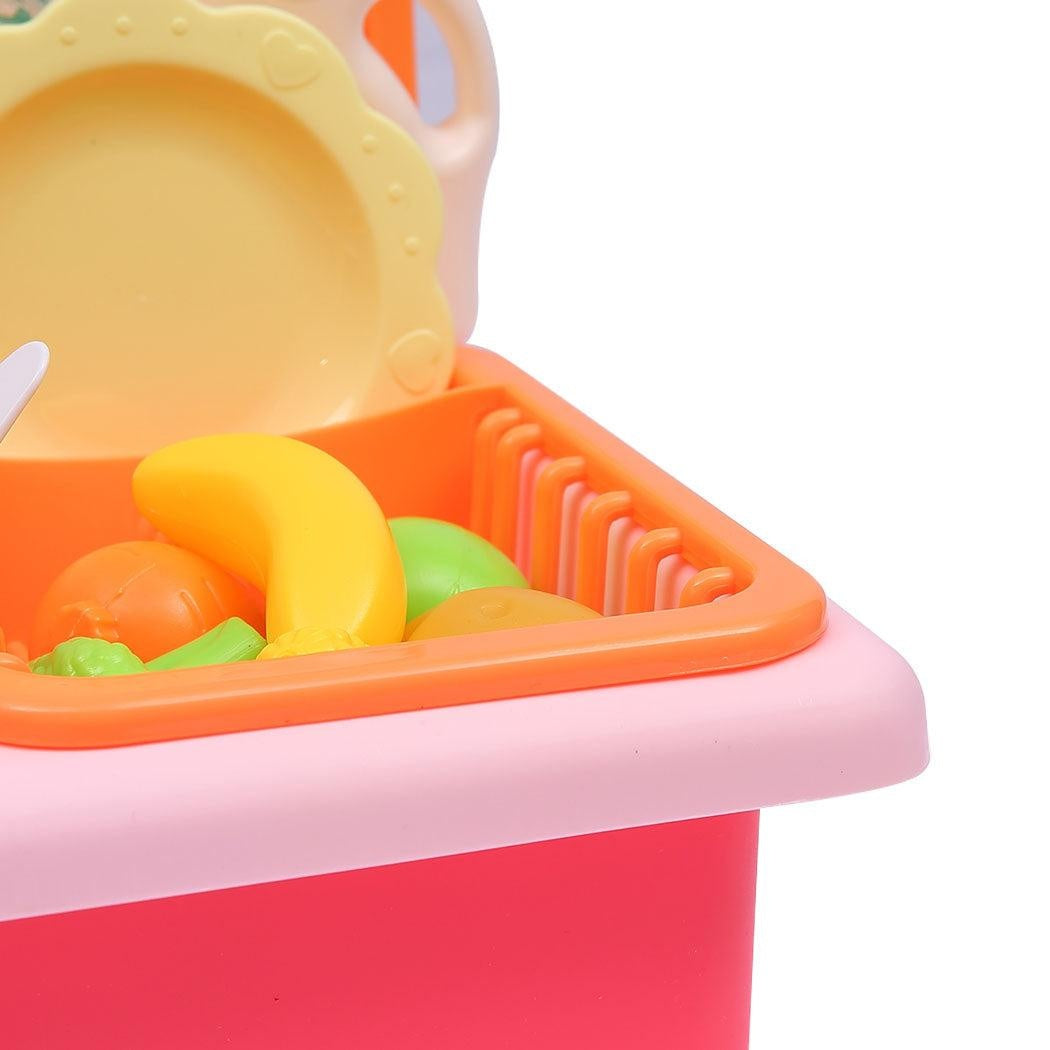 35x Kids Kitchen Play Set Dishwasher Sink Dishes Toys Cookware Pretend Play Pink Deals499