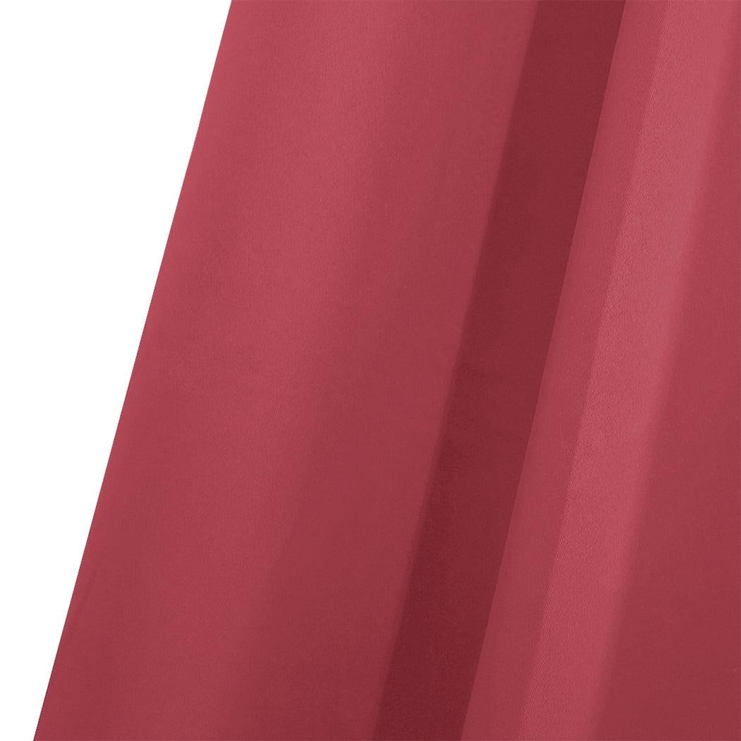 2x Blockout Curtains Panels 3 Layers Eyelet Room Darkening 180x230cm Burgundy Deals499