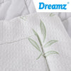 Dreamz Bamboo Pillowtop Mattress Topper Protector Waterproof Cool Cover Single Deals499