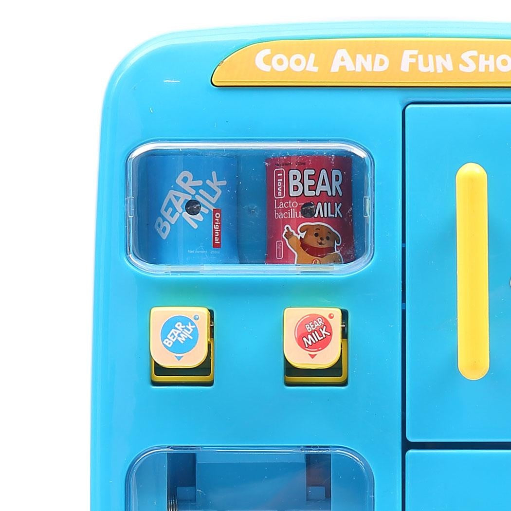 Kids Play Set 2 IN 1 Refrigerator Vending Machine Kitchen Pretend Play Toys Blue Deals499