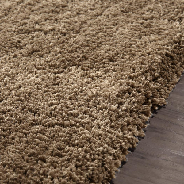 Ultra Soft Anti Slip Rectangle Plush Shaggy Floor Rug Carpet in Taupe 60x220cm Deals499