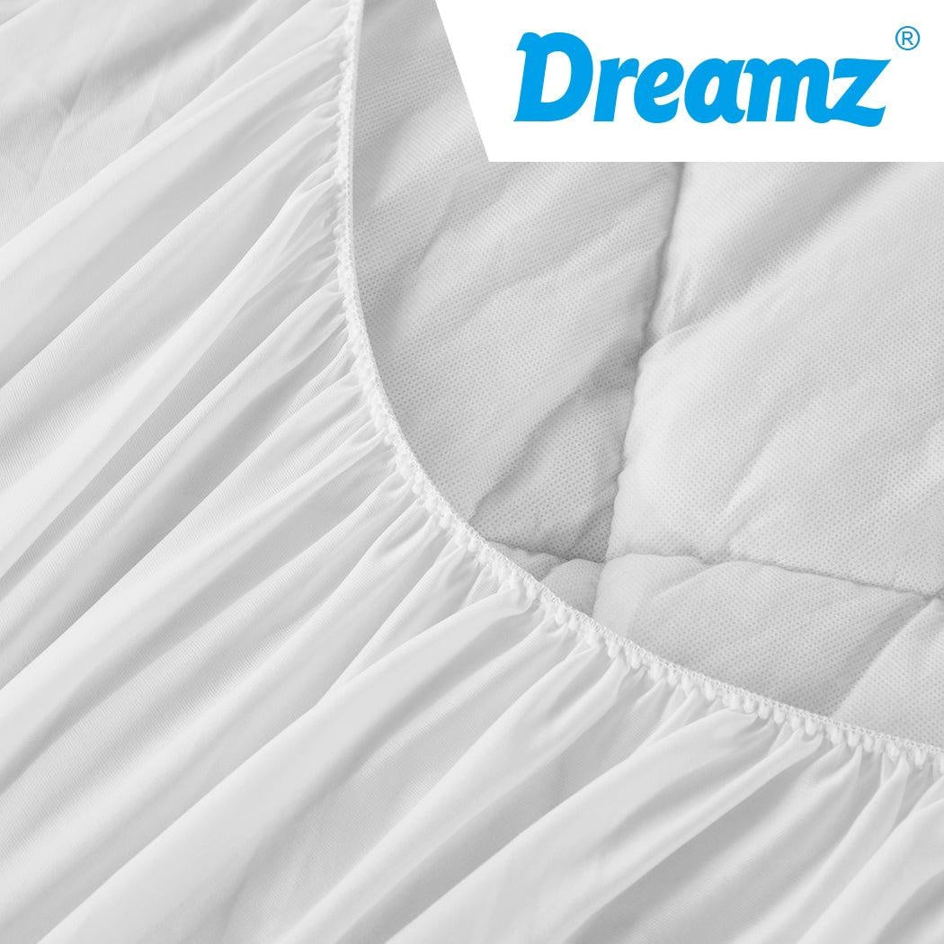 Dreamz Bamboo Pillowtop Mattress Topper Protector Waterproof Cool Cover Double Deals499