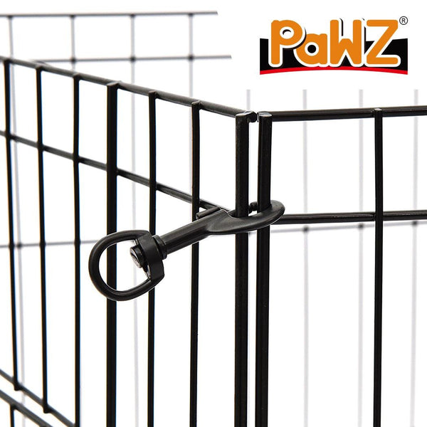 PaWz Pet Dog Playpen Puppy Exercise 8 Panel Enclosure Fence Black With Door 36" Deals499