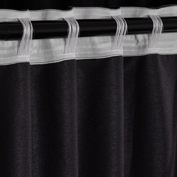 2X Blockout Curtains Curtain Blackout Bedroom 180cm x 230cm Black Deals499