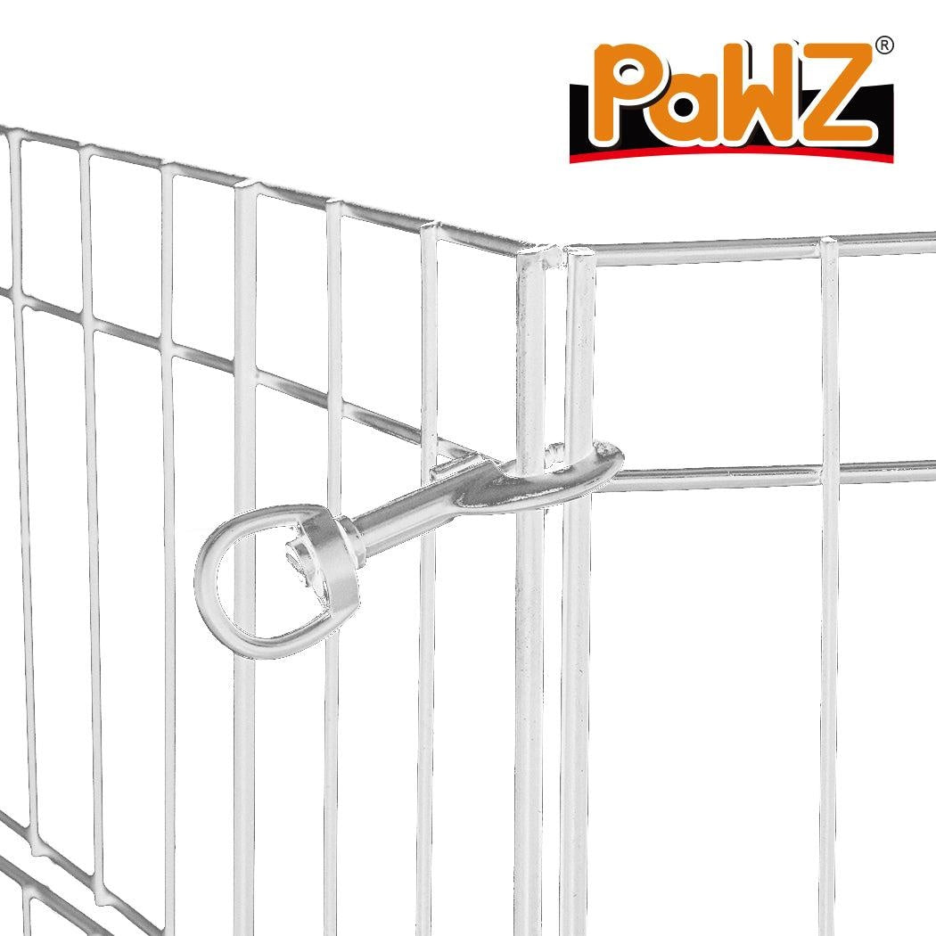 PaWz Pet Dog Playpen Puppy Exercise 8 Panel Fence Silver Extension No Door 36