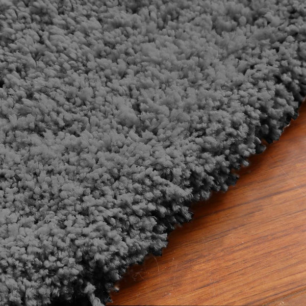 Soft Anti Slip Rectangle Plush Shaggy Floor Rug Carpet in Charcoal 160x225cm Deals499