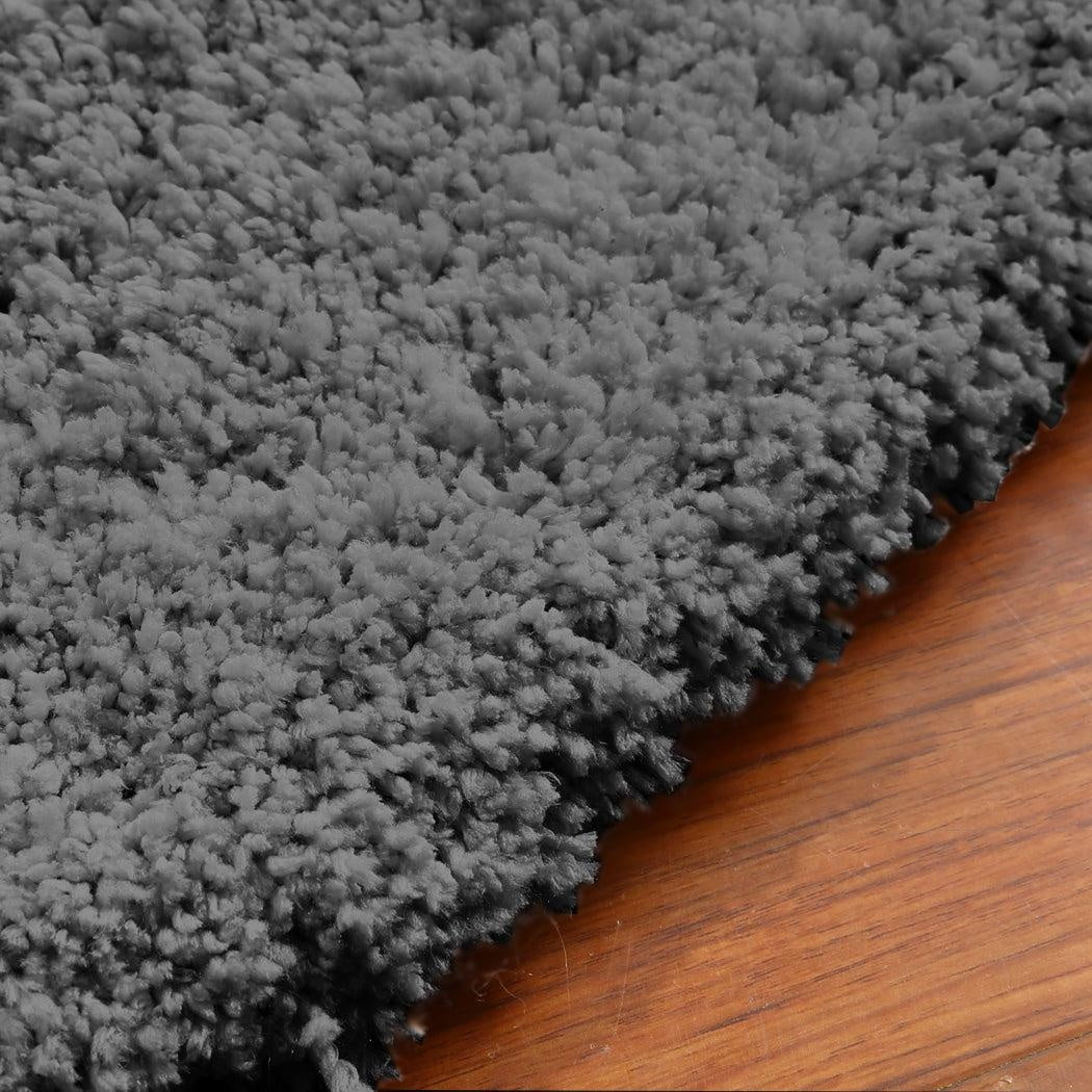 Soft Anti Slip Rectangle Plush Shaggy Floor Rug Carpet in Charcoal 200x300cm Deals499