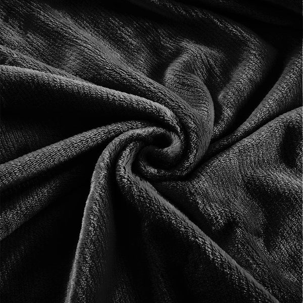 DreamZ 320GSM 220x160cm Ultra Soft Mink Blanket Warm Throw in Black Colour Deals499