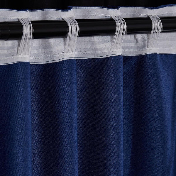 2X Blockout Curtains Curtain Blackout Bedroom 132cm x 213cm Navy Deals499