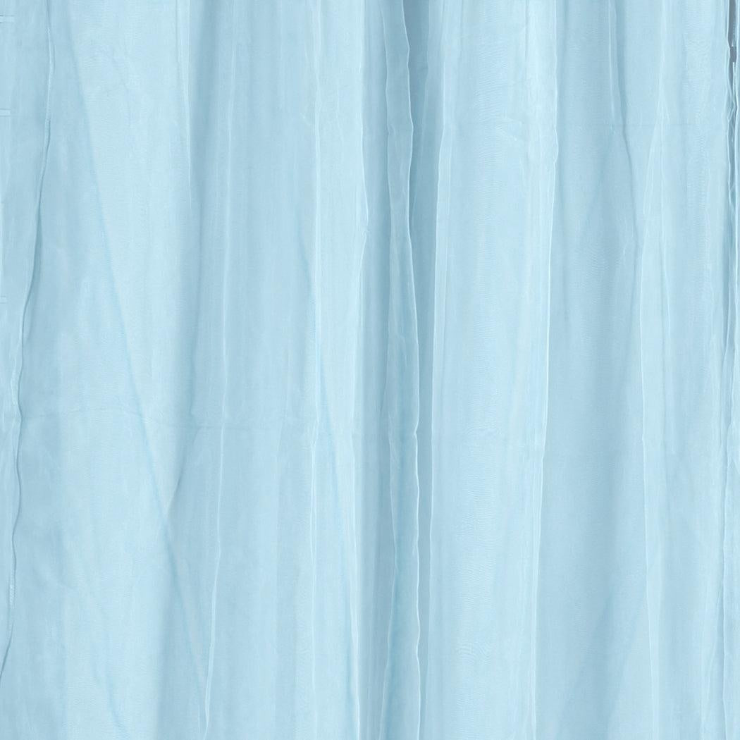 2x Blockout Curtains Panels 3 Layers with Gauze Darkening 240x230cm Turquoise Deals499