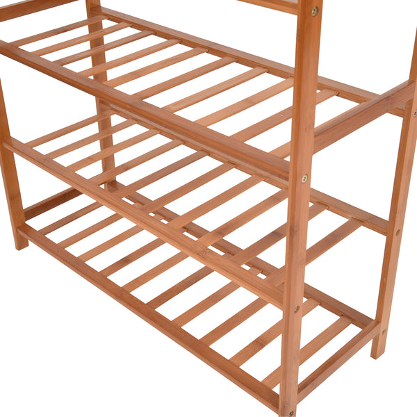 2x Levede 5 Tier Bamboo Shoe Rack Shoes Organizer Storage Shelves Stand Shelf Deals499