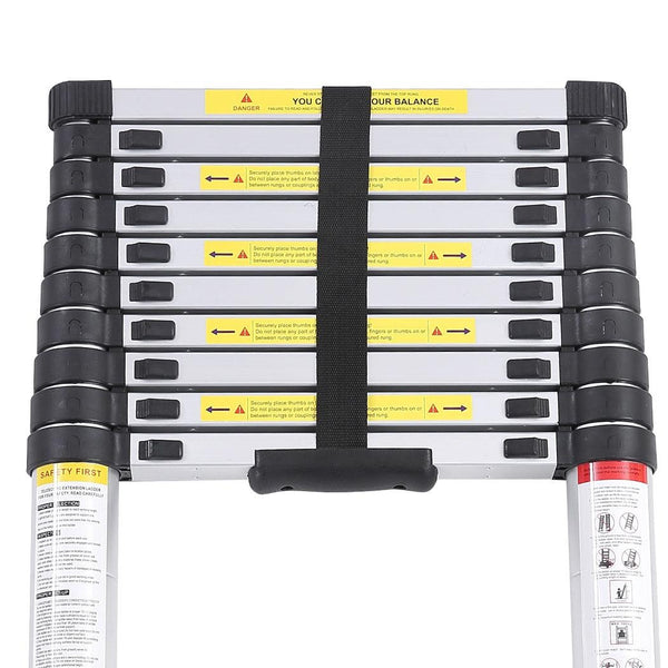 3.8M Telescopic Aluminium Multipurpose Ladder Extension Alloy Extendable Step Deals499