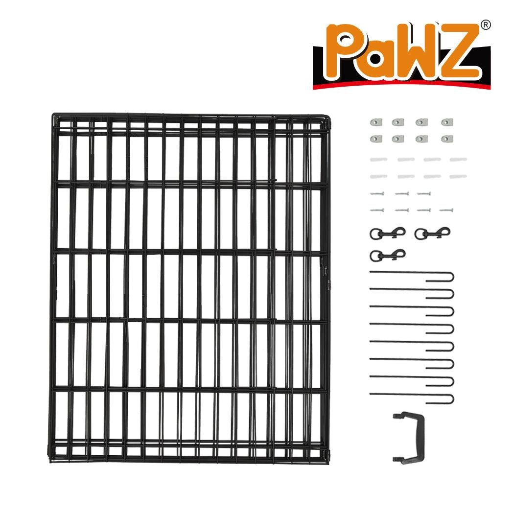 PaWz Pet Dog Playpen Puppy Exercise 8 Panel Fence Black Extension No Door 36