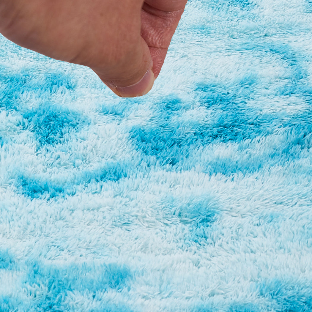 Floor Rug Shaggy Rugs Soft Large Carpet Area Tie-dyed Maldives 140x200cm Deals499