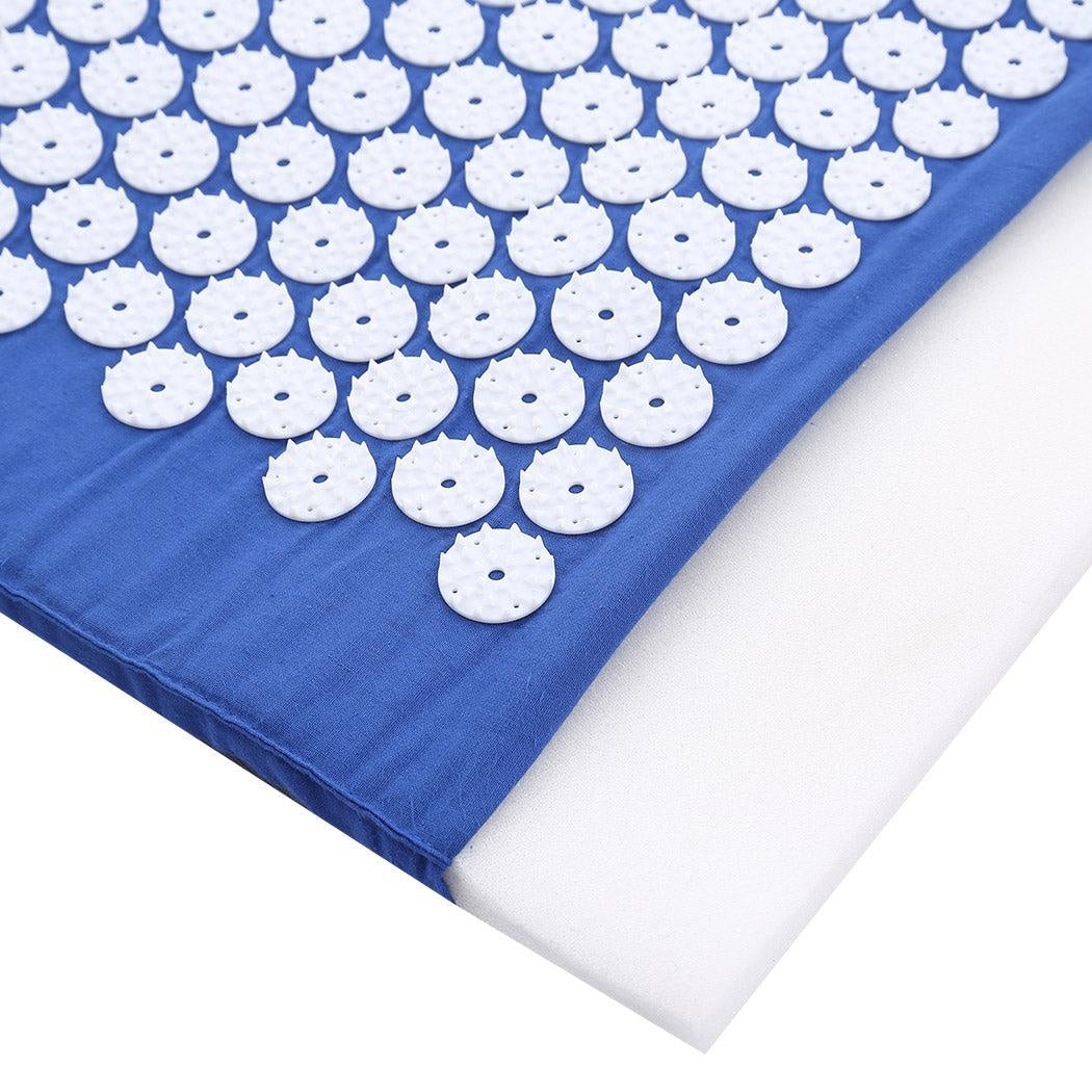 Acupressure Mat Yoga Massage Shakti Sit Lying Pain Stress Relax Blue 68 x 42cm Deals499