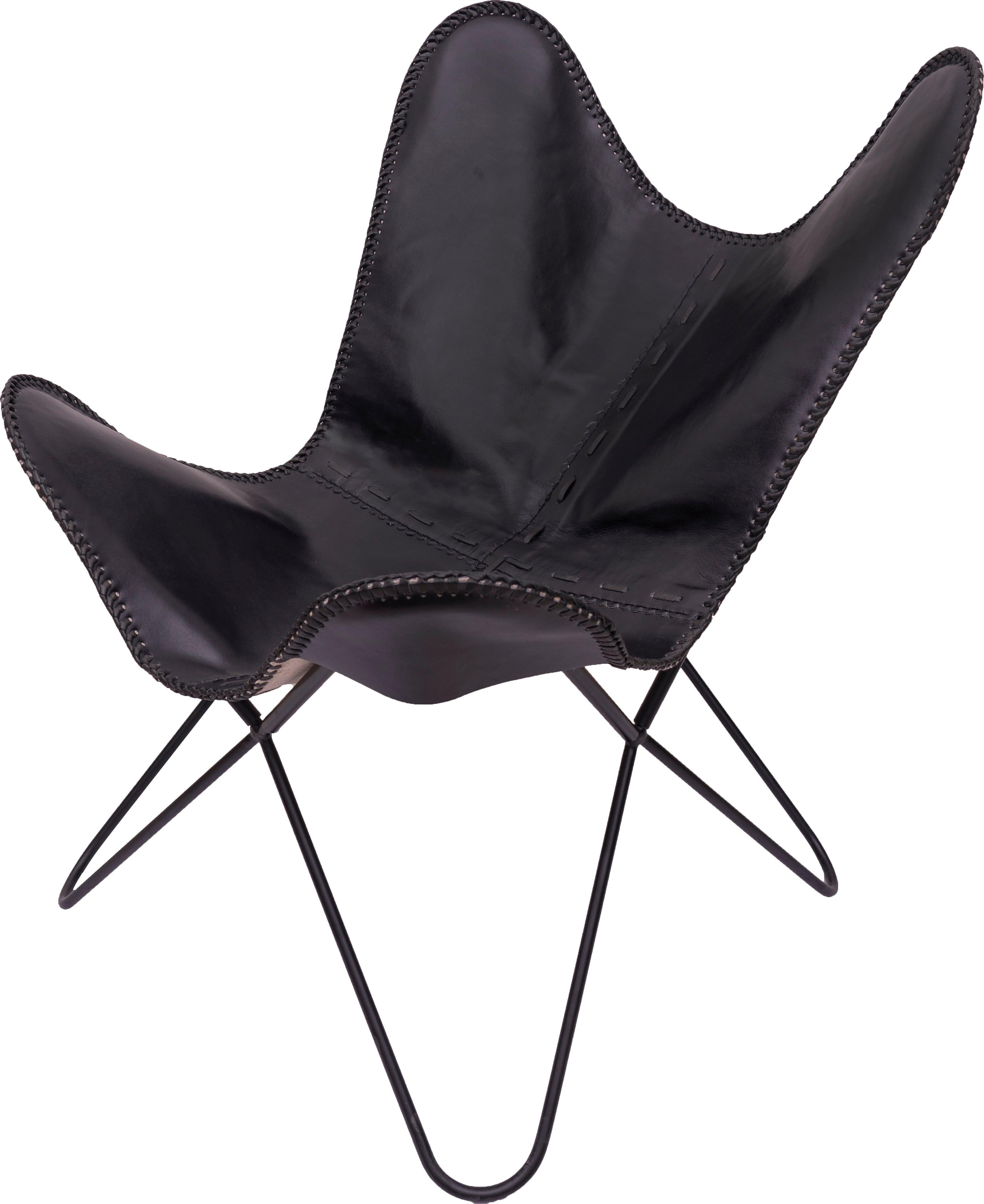 Ava Leather Butterfly Chair CHARCOAL Deals499